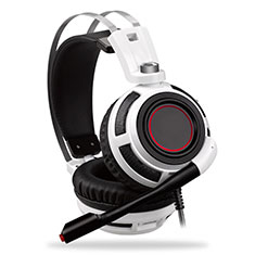 Kopfhörer Stereo Sport Headset In Ear Ohrhörer H62 für Oppo Reno5 Lite Weiß
