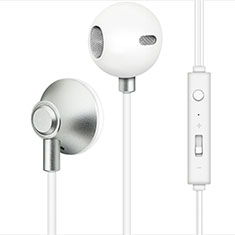 Kopfhörer Stereo Sport Ohrhörer In Ear Headset H05 für Oppo Reno7 5G Silber