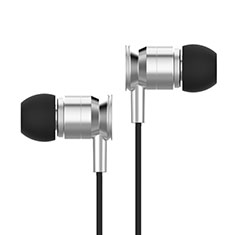 Kopfhörer Stereo Sport Ohrhörer In Ear Headset H14 für Huawei Honor View 30 Pro 5G Silber