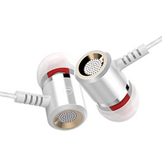 Kopfhörer Stereo Sport Ohrhörer In Ear Headset H25 für Oppo F19 Pro Silber