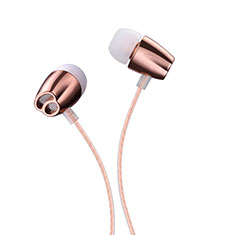 Kopfhörer Stereo Sport Ohrhörer In Ear Headset H26 für Motorola Moto G14 Rosegold