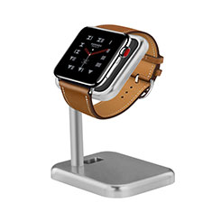 Ladegerät Dock Ladestation Ständer Halter Halterung für Apple iWatch 4 44mm Silber