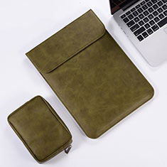 Leder Handy Tasche Sleeve Schutz Hülle für Apple MacBook Air 13 zoll Grün