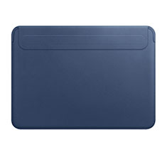 Leder Handy Tasche Sleeve Schutz Hülle L01 für Apple MacBook Air 13.3 zoll (2018) Blau