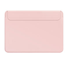 Leder Handy Tasche Sleeve Schutz Hülle L01 für Apple MacBook Air 13.3 zoll (2018) Rosa