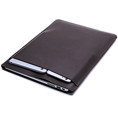 Leder Handy Tasche Sleeve Schutz Hülle L02 für Huawei Matebook 13 (2020) Braun