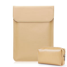 Leder Handy Tasche Sleeve Schutz Hülle L02 für Samsung Galaxy Book Flex 15.6 NP950QCG Gold