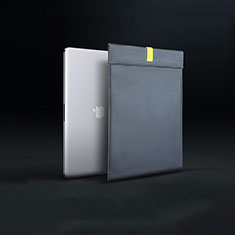 Leder Handy Tasche Sleeve Schutz Hülle L03 für Apple MacBook Air 11 zoll Schwarz