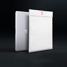 Leder Handy Tasche Sleeve Schutz Hülle L03 für Apple MacBook Air 13.3 zoll (2018) Weiß