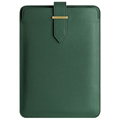 Leder Handy Tasche Sleeve Schutz Hülle L04 für Apple MacBook Air 13.3 zoll (2018) Grün