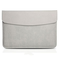 Leder Handy Tasche Sleeve Schutz Hülle L06 für Apple MacBook Air 13 zoll (2020) Grau