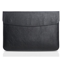 Leder Handy Tasche Sleeve Schutz Hülle L06 für Apple MacBook Air 13 zoll (2020) Schwarz