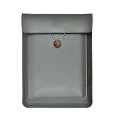 Leder Handy Tasche Sleeve Schutz Hülle L09 für Apple MacBook Air 13 zoll (2020) Grau