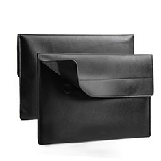 Leder Handy Tasche Sleeve Schutz Hülle L11 für Apple MacBook 12 zoll Schwarz