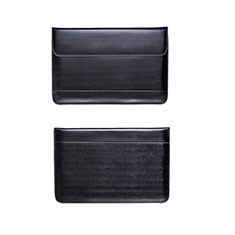 Leder Handy Tasche Sleeve Schutz Hülle L14 für Apple MacBook Pro 15 zoll Schwarz