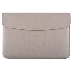 Leder Handy Tasche Sleeve Schutz Hülle L15 für Apple MacBook Air 11 zoll Grau
