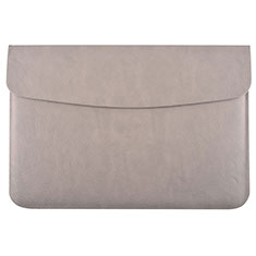 Leder Handy Tasche Sleeve Schutz Hülle L15 für Apple MacBook Air 13 zoll (2020) Grau