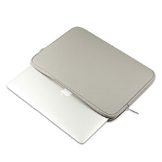 Leder Handy Tasche Sleeve Schutz Hülle L16 für Apple MacBook Air 13 zoll Grau