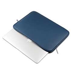 Leder Handy Tasche Sleeve Schutz Hülle L16 für Apple MacBook Pro 13 zoll Retina Blau