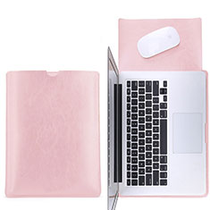 Leder Handy Tasche Sleeve Schutz Hülle L17 für Apple MacBook Air 13 zoll (2020) Rosa