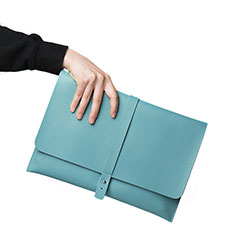 Leder Handy Tasche Sleeve Schutz Hülle L18 für Apple MacBook Pro 15 zoll Hellblau