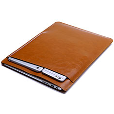 Leder Handy Tasche Sleeve Schutz Hülle L20 für Apple MacBook Pro 15 zoll Orange