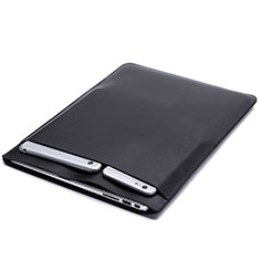 Leder Handy Tasche Sleeve Schutz Hülle L20 für Apple MacBook Pro 15 zoll Schwarz