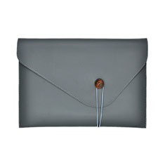 Leder Handy Tasche Sleeve Schutz Hülle L22 für Apple MacBook Air 11 zoll Grau