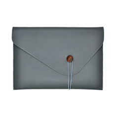 Leder Handy Tasche Sleeve Schutz Hülle L22 für Apple MacBook Air 13 zoll Grau