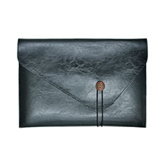 Leder Handy Tasche Sleeve Schutz Hülle L23 für Apple MacBook 12 zoll Schwarz