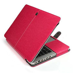 Leder Handy Tasche Sleeve Schutz Hülle L24 für Apple MacBook 12 zoll Pink