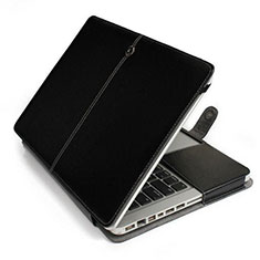 Leder Handy Tasche Sleeve Schutz Hülle L24 für Apple MacBook Pro 15 zoll Retina Schwarz