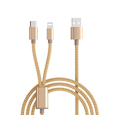 Lightning USB Ladekabel Kabel Android Micro USB ML03 für Oppo A1x 5G Gold