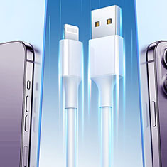 Lightning USB Ladekabel Kabel H01 für Apple iPhone 13 Mini Weiß