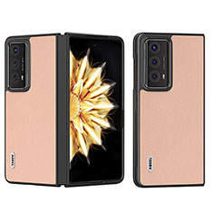 Luxus Leder Hülle Handyhülle und Kunststoff Schutzhülle Hartschalen Tasche B06H für Huawei Honor Magic V2 5G Rosegold