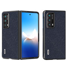 Luxus Leder Hülle Handyhülle und Kunststoff Schutzhülle Hartschalen Tasche B20H für Huawei Honor Magic Vs2 5G Blau