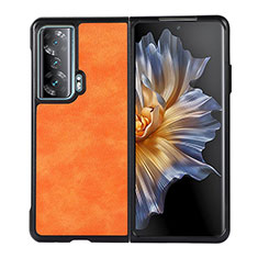 Luxus Leder Hülle Handyhülle und Kunststoff Schutzhülle Hartschalen Tasche BH1 für Huawei Honor Magic Vs 5G Orange