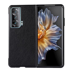 Luxus Leder Hülle Handyhülle und Kunststoff Schutzhülle Hartschalen Tasche BH1 für Huawei Honor Magic Vs 5G Schwarz