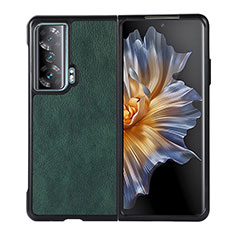 Luxus Leder Hülle Handyhülle und Kunststoff Schutzhülle Hartschalen Tasche BH1 für Huawei Honor Magic Vs Ultimate 5G Grün