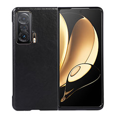 Luxus Leder Hülle Handyhülle und Kunststoff Schutzhülle Hartschalen Tasche BH2 für Huawei Honor Magic V 5G Schwarz