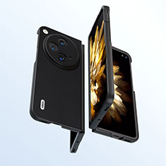 Luxus Leder Hülle Handyhülle und Kunststoff Schutzhülle Hartschalen Tasche BH3 für OnePlus Open 5G Schwarz