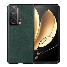 Luxus Leder Hülle Handyhülle und Kunststoff Schutzhülle Hartschalen Tasche BH5 für Huawei Honor Magic V 5G Grün