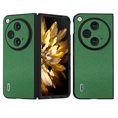 Luxus Leder Hülle Handyhülle und Kunststoff Schutzhülle Hartschalen Tasche BH6 für OnePlus Open 5G Grün