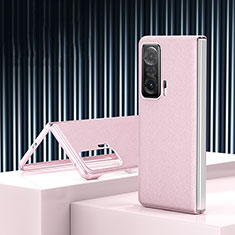 Luxus Leder Hülle Handyhülle und Kunststoff Schutzhülle Hartschalen Tasche BH7 für Huawei Honor Magic V 5G Rosegold