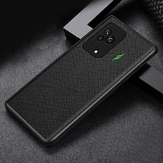 Luxus Leder Hülle Handyhülle und Kunststoff Schutzhülle Hartschalen Tasche für Xiaomi Black Shark 5 5G Schwarz