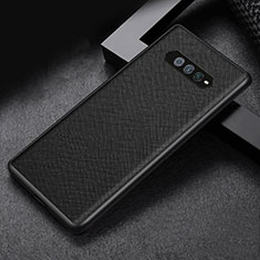 Luxus Leder Hülle Handyhülle und Kunststoff Schutzhülle Hartschalen Tasche für Xiaomi Black Shark 5 RS 5G Schwarz