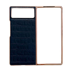 Luxus Leder Hülle Handyhülle und Kunststoff Schutzhülle Hartschalen Tasche für Xiaomi Mix Fold 2 5G Blau