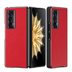 Luxus Leder Hülle Handyhülle und Kunststoff Schutzhülle Hartschalen Tasche GS1 für Huawei Honor Magic V2 Ultimate 5G Rot