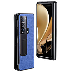 Luxus Leder Hülle Handyhülle und Kunststoff Schutzhülle Hartschalen Tasche S01 für Huawei Honor Magic V 5G Blau