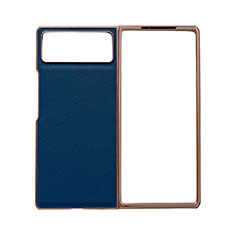 Luxus Leder Hülle Handyhülle und Kunststoff Schutzhülle Hartschalen Tasche S02 für Xiaomi Mix Fold 2 5G Blau